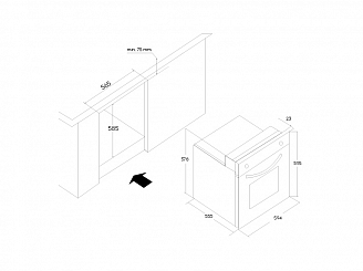 Духовой шкаф электрический встраиваемый oasis