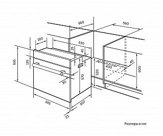 Стандартные габариты духового шкафа